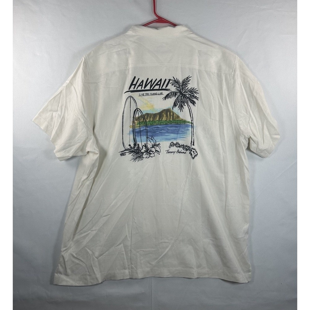 NWT Tommy Bahama Shirt Men's 2XL Isle Be There Silk Camp Hawaii Embroidered $168 - Picture 4 of 9